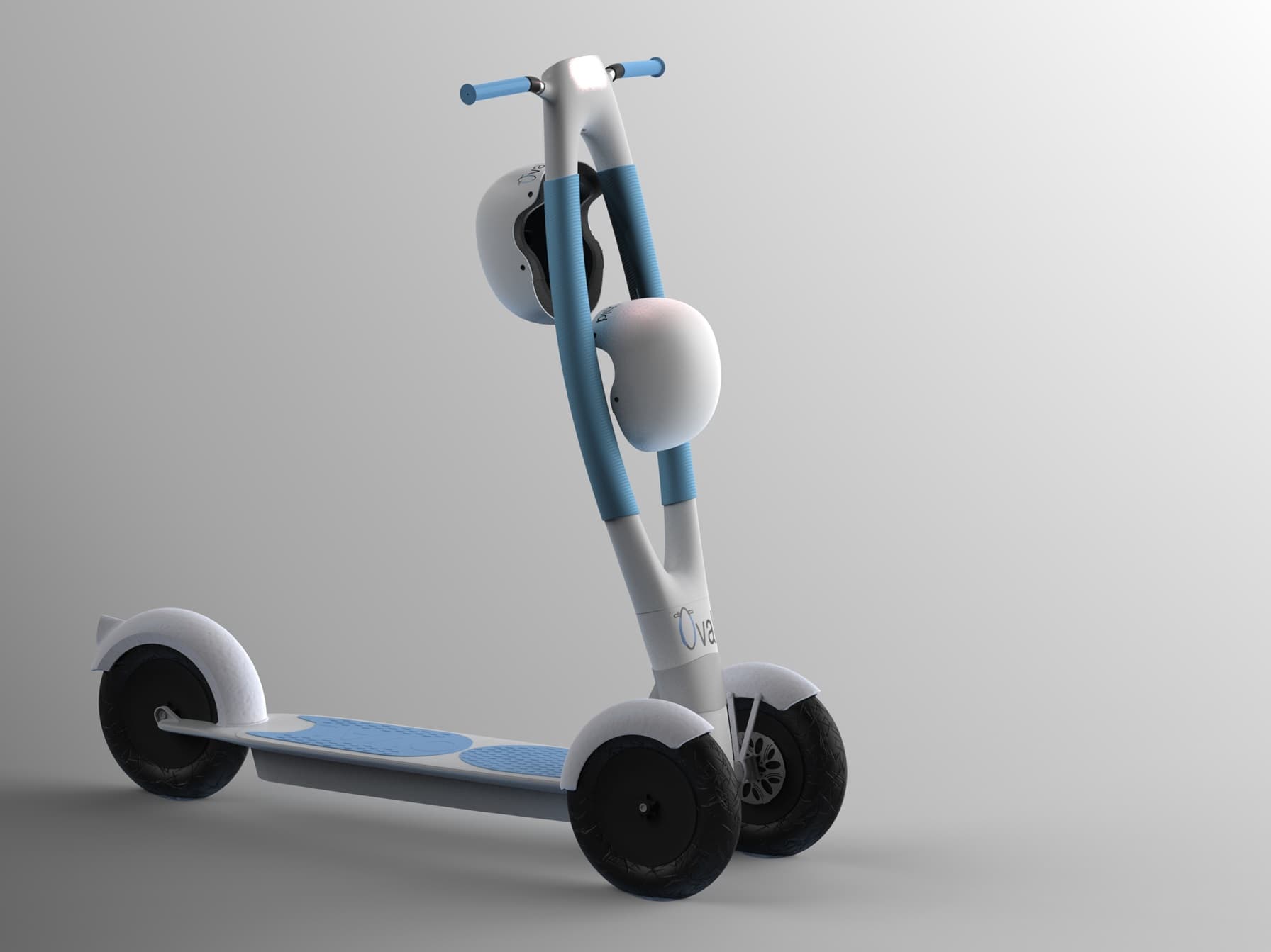 oval electric scooter